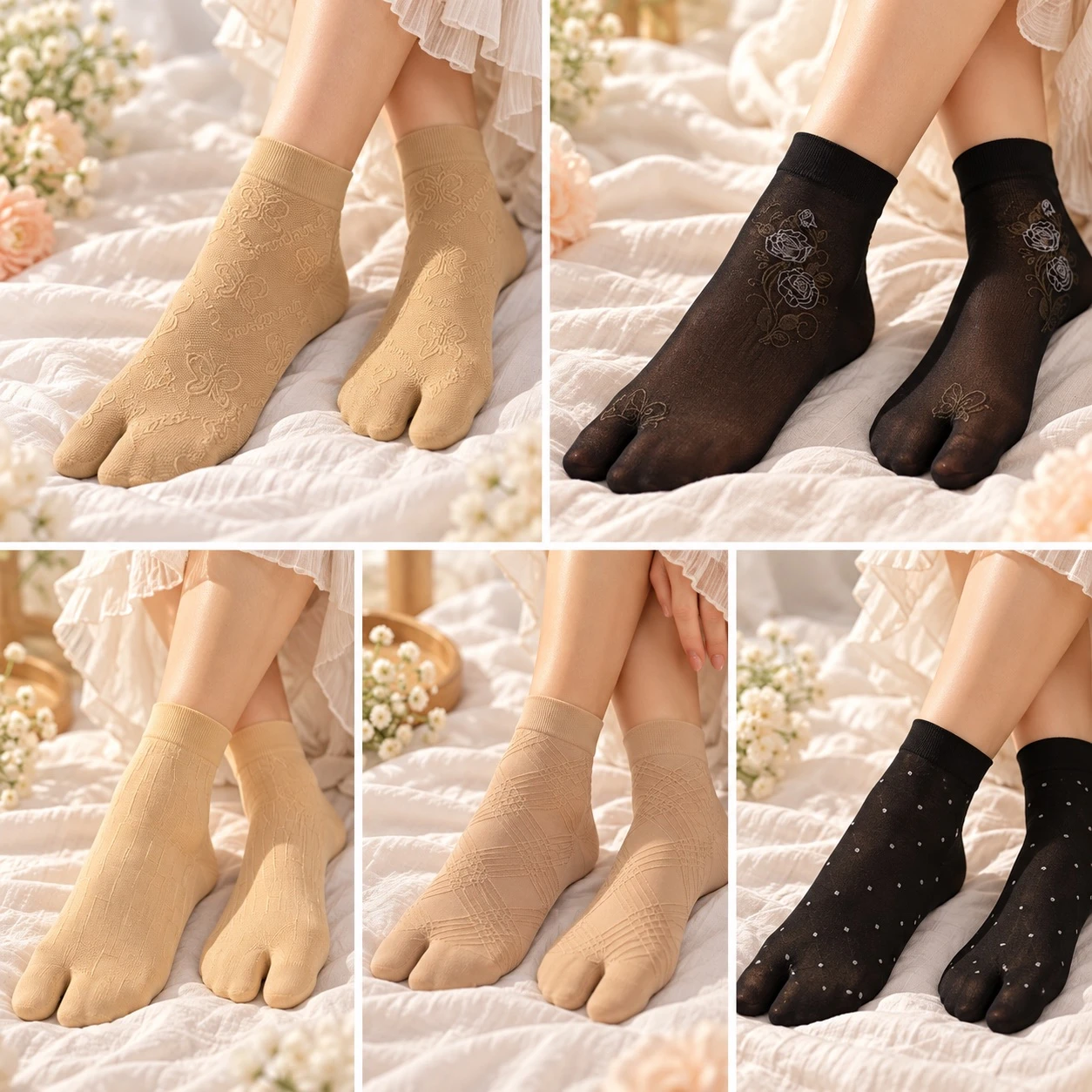 Floral Muse – Thumb Socks <span class="pack-label">(Pack Of 5)</span>