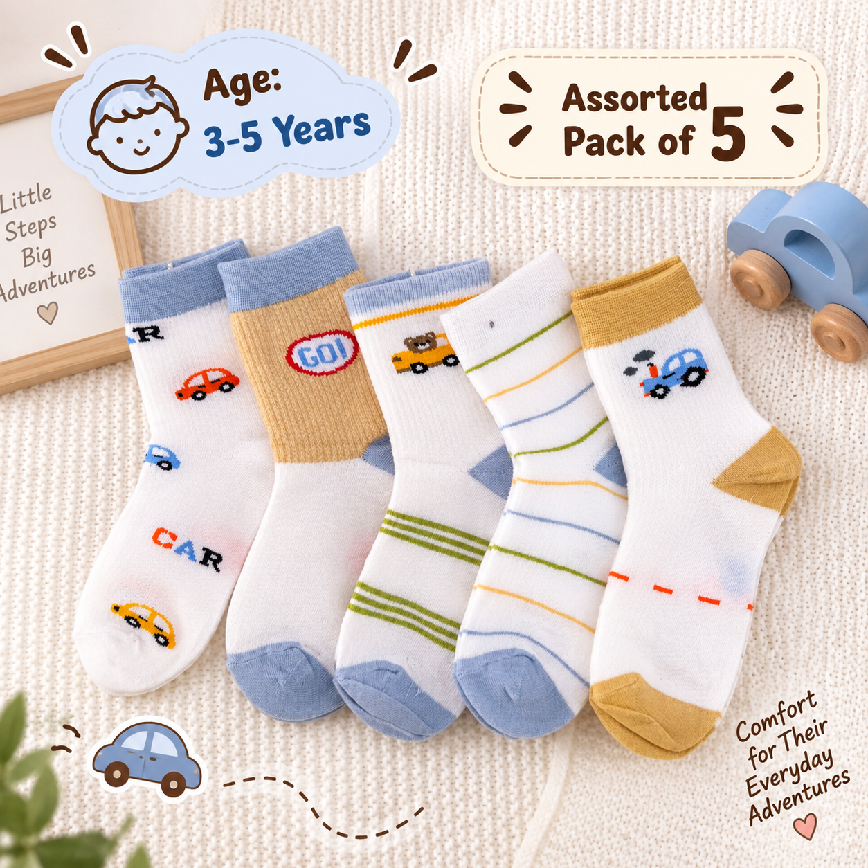 Happy Car (Pack of 5)