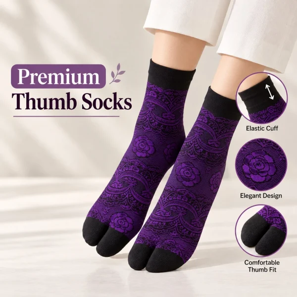 Queen Lace - Thumb Socks (Pack of 4)